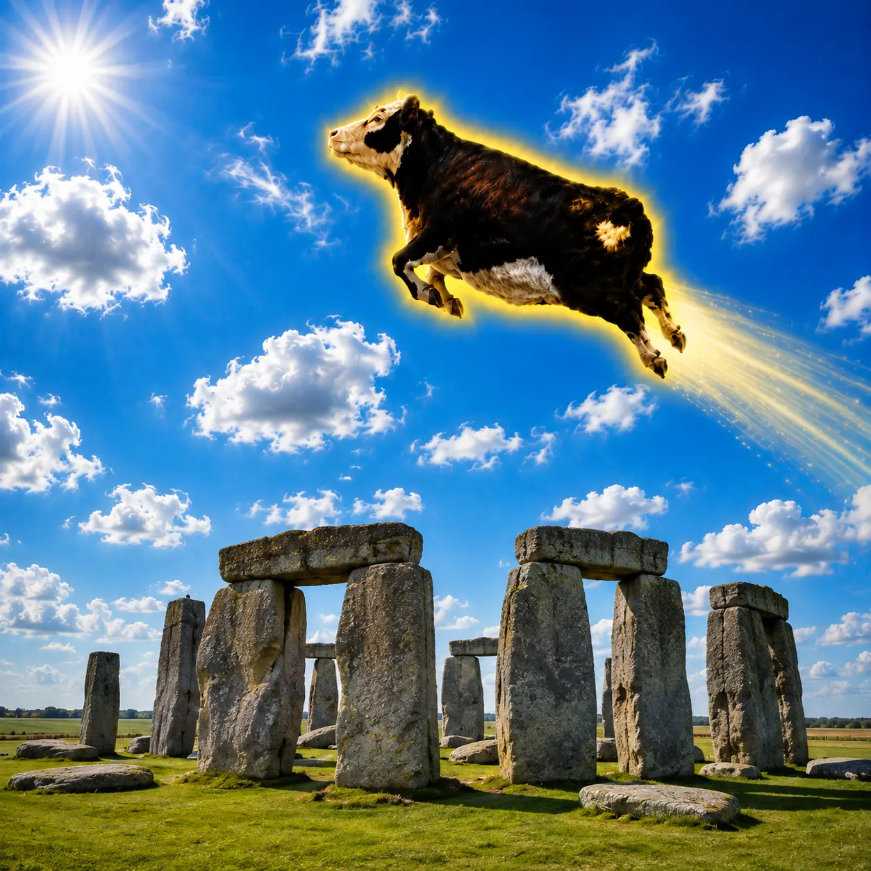 Mooner flying over Stonehenge